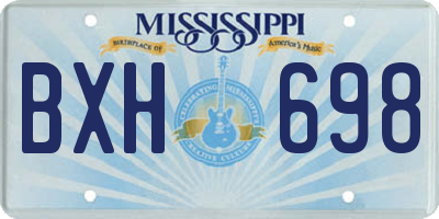 MS license plate BXH698