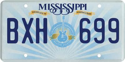 MS license plate BXH699