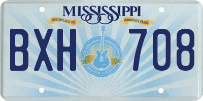 MS license plate BXH708