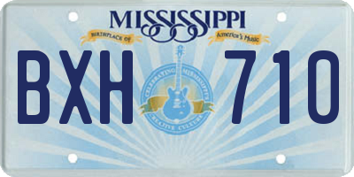 MS license plate BXH710