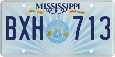 MS license plate BXH713