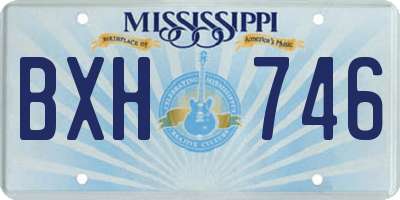 MS license plate BXH746
