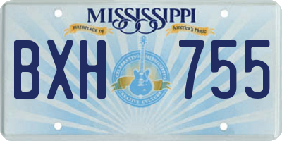 MS license plate BXH755