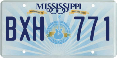 MS license plate BXH771