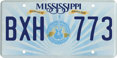 MS license plate BXH773