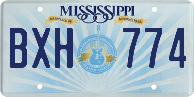 MS license plate BXH774