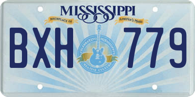 MS license plate BXH779