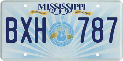MS license plate BXH787