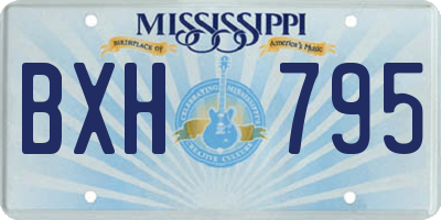 MS license plate BXH795
