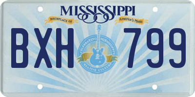 MS license plate BXH799