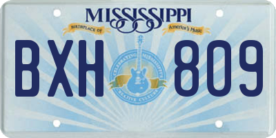 MS license plate BXH809