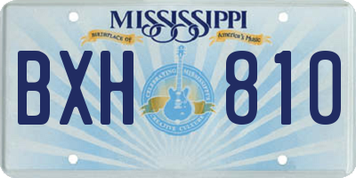 MS license plate BXH810