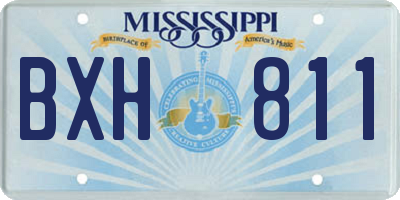 MS license plate BXH811