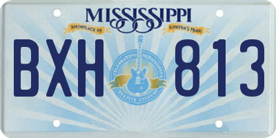 MS license plate BXH813