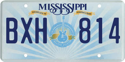 MS license plate BXH814