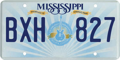 MS license plate BXH827