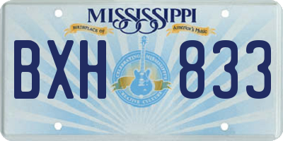 MS license plate BXH833