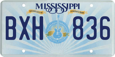 MS license plate BXH836
