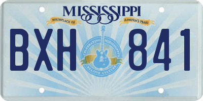 MS license plate BXH841