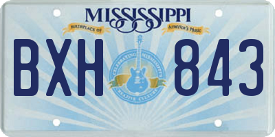 MS license plate BXH843