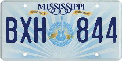 MS license plate BXH844
