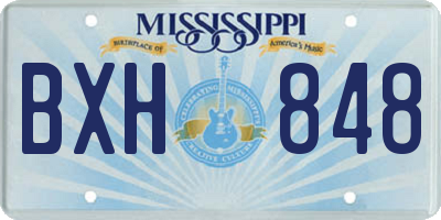MS license plate BXH848