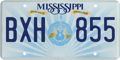 MS license plate BXH855