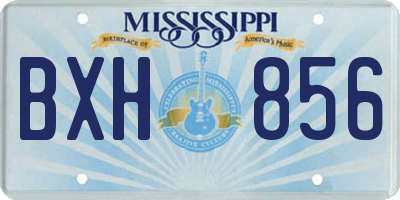 MS license plate BXH856