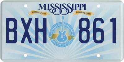 MS license plate BXH861