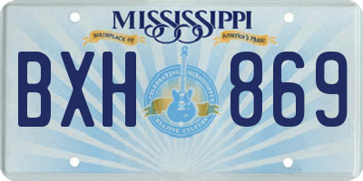 MS license plate BXH869