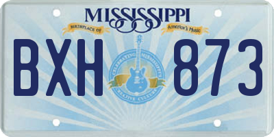 MS license plate BXH873