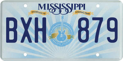MS license plate BXH879