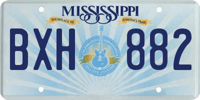MS license plate BXH882