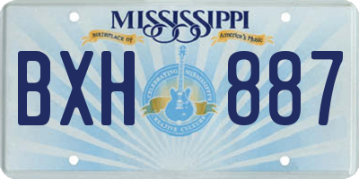 MS license plate BXH887