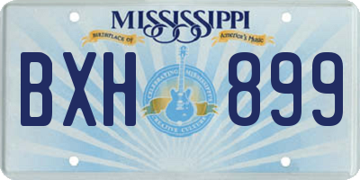 MS license plate BXH899