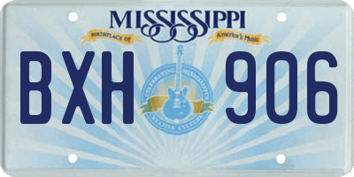 MS license plate BXH906