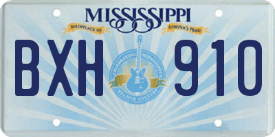 MS license plate BXH910