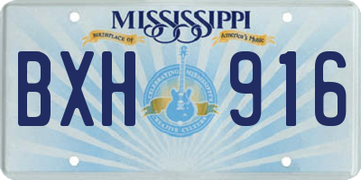 MS license plate BXH916
