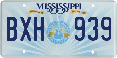 MS license plate BXH939