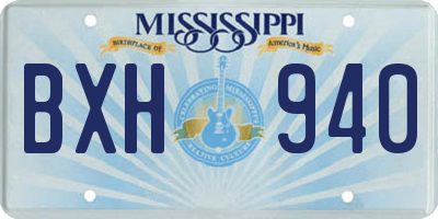 MS license plate BXH940