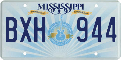 MS license plate BXH944