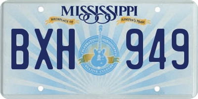 MS license plate BXH949