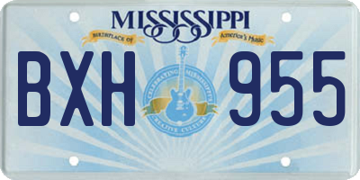 MS license plate BXH955
