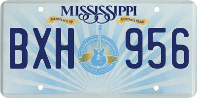 MS license plate BXH956