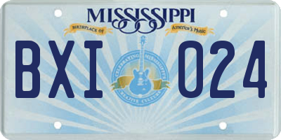 MS license plate BXI024