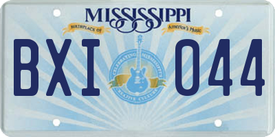 MS license plate BXI044