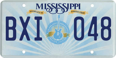 MS license plate BXI048