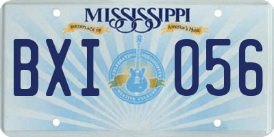 MS license plate BXI056
