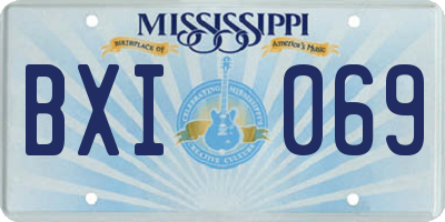 MS license plate BXI069