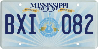 MS license plate BXI082
